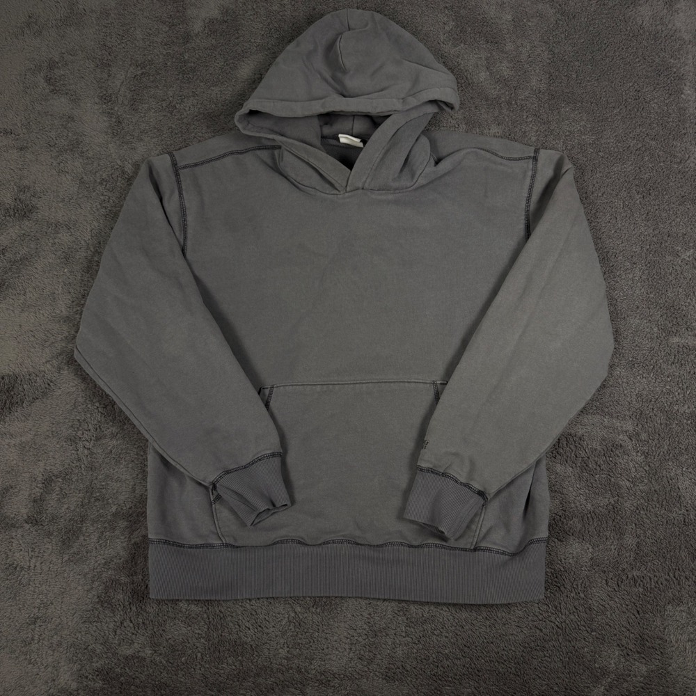 LCKR Heavyweight Hoodie Mens Large Gray Good Fleece Pullover Pocket